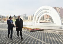 Prezident İlham Əliyev "Gəncəçay" park-bulvar kompleksi ilə tanış olub (FOTO)