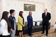 Gəncədə hərbi qulluqçular üçün inşa edilən şəhərciyin açılışı olub (FOTO)