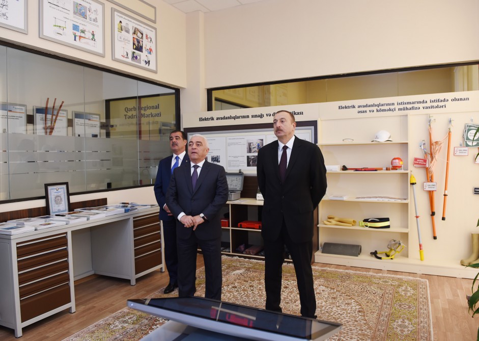Prezident İlham Əliyev Gəncədə "Nizami" yarımstansiyasını işə salıb (FOTO)