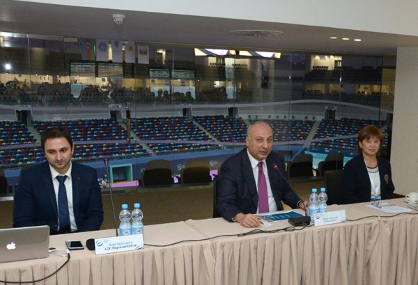 Bakıda idman gimnastikası üzrə Dünya Kubokuna gəlmiş nümayəndə heyəti rəhbərləri və üzvlərinin görüşü keçirilib (FOTO)