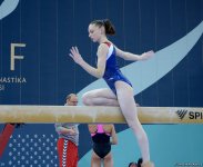 Bakıda Dünya Kubokunun iştirakçısı olan gimnastların podium məşqləri (FOTO)