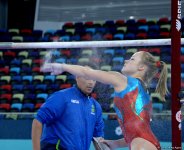 Bakıda Dünya Kubokunun iştirakçısı olan gimnastların podium məşqləri (FOTO)