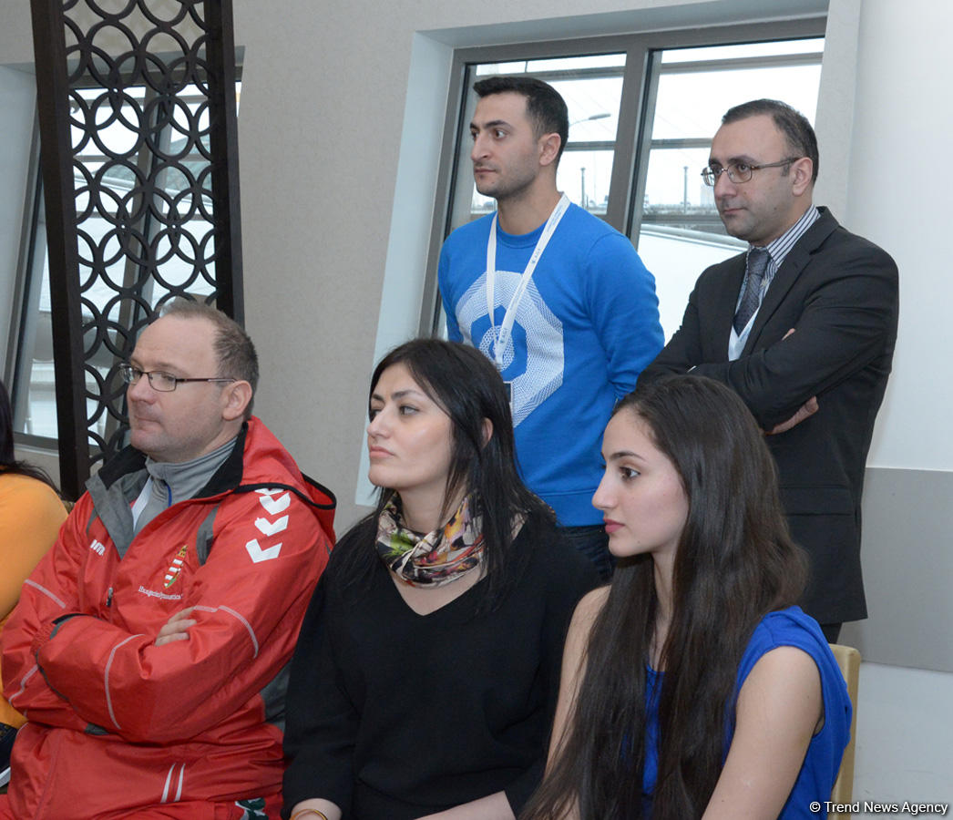 Bakıda idman gimnastikası üzrə Dünya Kubokuna gəlmiş nümayəndə heyəti rəhbərləri və üzvlərinin görüşü keçirilib (FOTO)