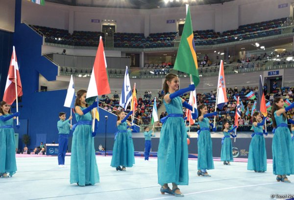 Azarkeş: Bakıda idman gimnastikası üzrə Dünya Kubokunun açılış mərasimi yaddaqalan oldu