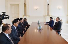 İlham Əliyev İndoneziya parlamenti Nümayəndələr Palatasının üzvlərini qəbul edib (FOTO)