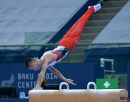 Bakıda idman gimnastikası üzrə Dünya Kubokunda kişilər arasında təsnifat yarışları (FOTO)