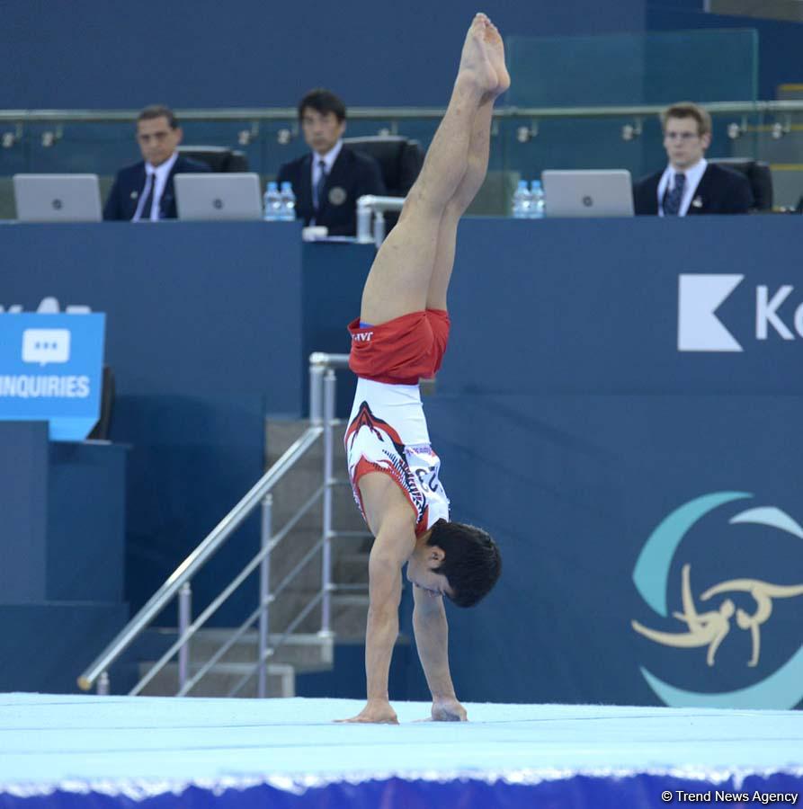 Bakıda idman gimnastikası üzrə Dünya Kuboku yarışlarının ilk günü start götürüb (FOTO)
