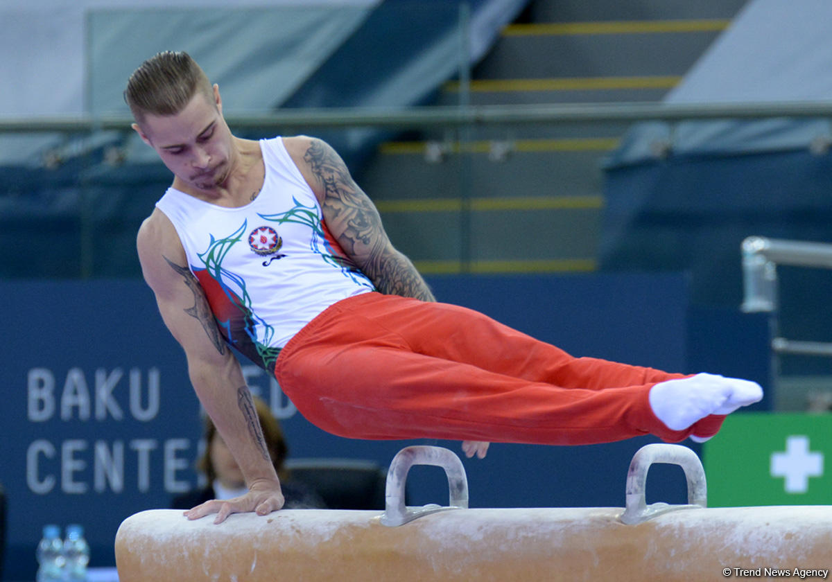 Bakıda idman gimnastikası üzrə Dünya Kubokunda kişilər arasında təsnifat yarışları (FOTO)