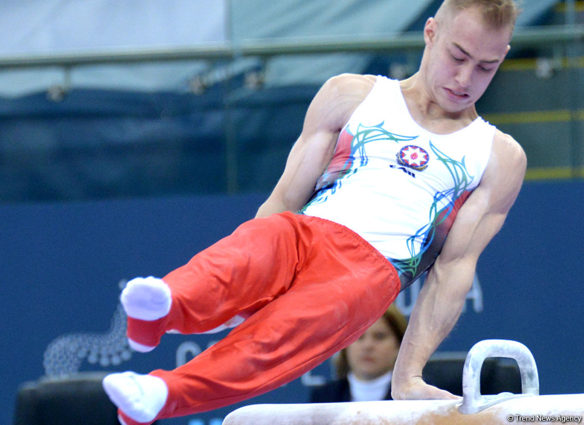 Bakıda idman gimnastikası üzrə Dünya Kubokunda kişilər arasında təsnifat yarışları (FOTO)
