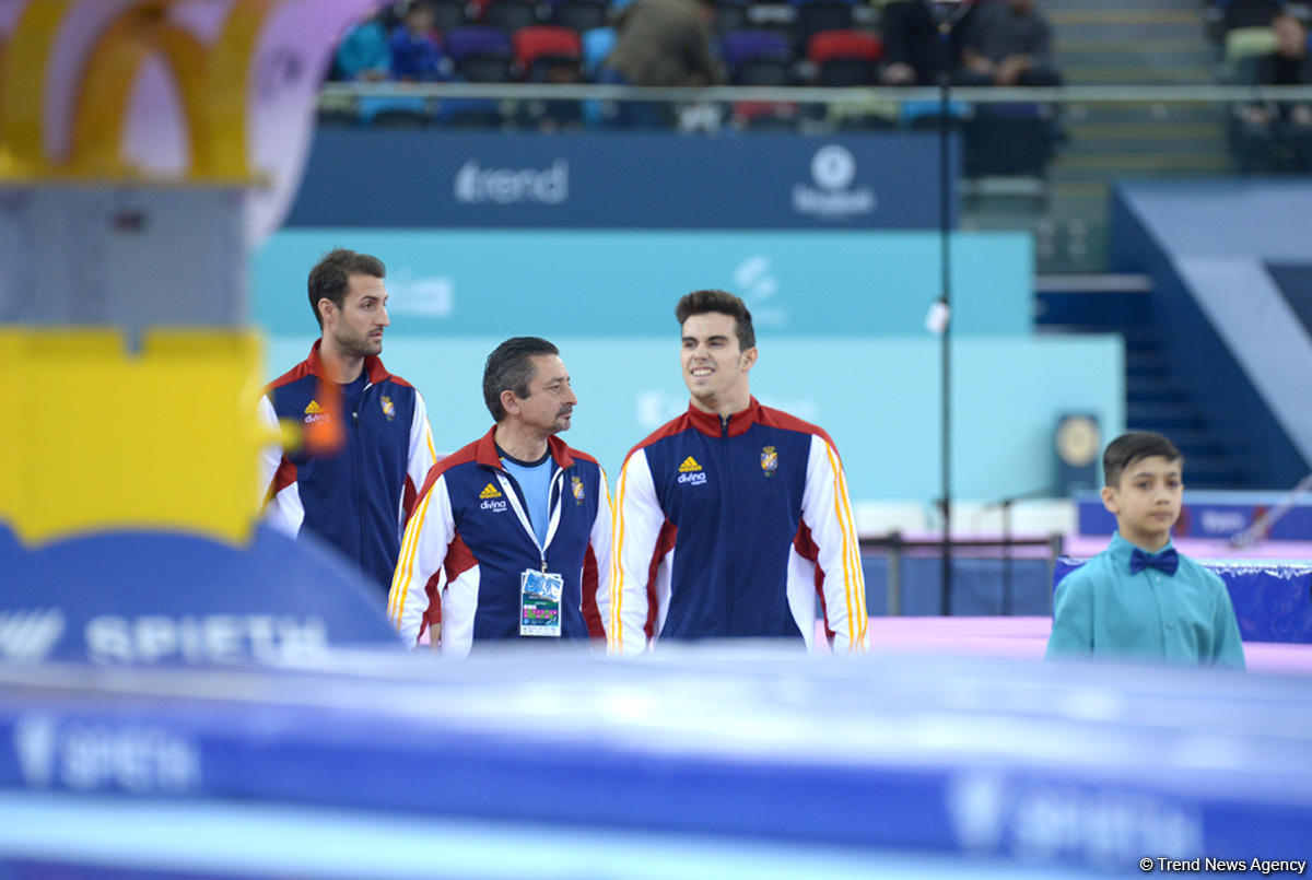 Bakıda idman gimnastikası üzrə Dünya Kubokunda kişilər arasında təsnifat yarışları (FOTO)