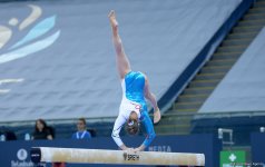 Azərbaycanlı gimnast Bakıda Dünya Kubokunda finala çıxıb (FOTO)