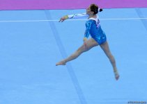 Azərbaycanlı gimnast Bakıda keçirilən idman gimnastikası üzrə Dünya Kubokunda sərbəst hərəkətlərdə finala çıxıb (FOTO)