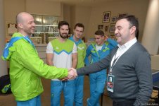 Sloveniyanın fəxri konsulu idman gimnastikası üzrə Dünya Kubokunda idmançılarla görüşüb (FOTO)