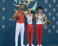 Bakıda idman gimnastikası üzrə Dünya Kubokunun qızıl mükafatçısı Oleq Stepkonun mükafatlandırma mərasimi olub (FOTO+VİDEO)