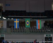 Bakıda idman gimnastikası üzrə Dünya Kuboku finalının ikinci hissəsinin qaliblərinin mükafatlandırma mərasimi olub (FOTO)