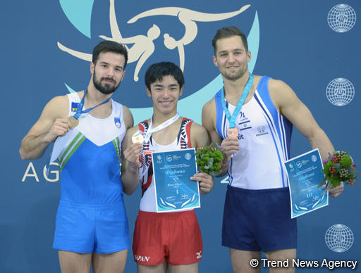 Bakıda idman gimnastikası üzrə Dünya Kubokunda ilk qaliblərin mükafatlandırma mərasimi keçirilib  (Fotoreportaj)