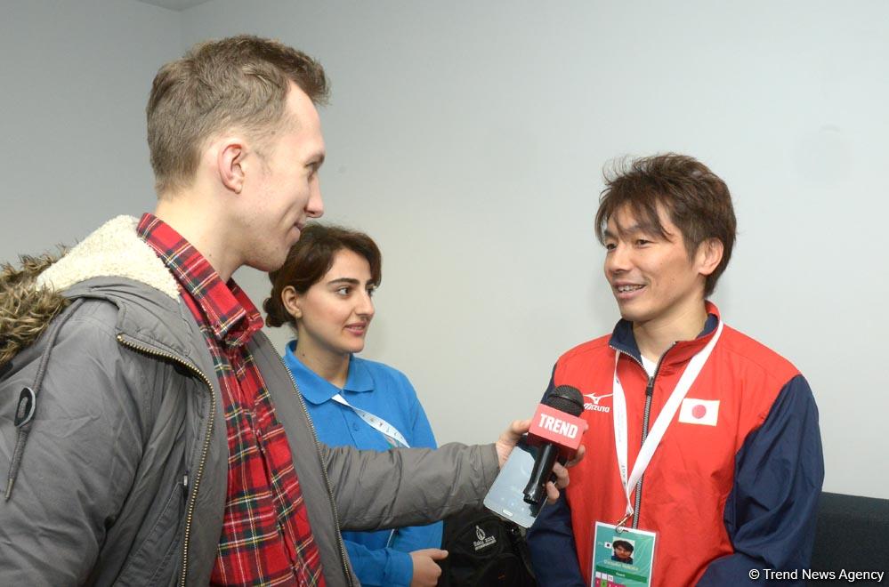Yaponiyalı məşqçi: "Bakıdakı Milli Gimnastika Arenası idealdır"