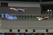 Bakıda batut gimnastikası üzrə Dünya Kubokunda iştirak edəcək idmançıların podium məşqləri (FOTO)