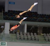 Bakıda batut gimnastikası üzrə Dünya Kubokunda iştirak edəcək idmançıların podium məşqləri (FOTO)