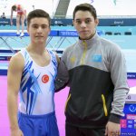 Bakıda batut gimnastikası üzrə Dünya Kubokunda iştirak edəcək idmançıların podium məşqləri (FOTO)