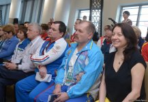 Bakıda batut gimnastikası üzrə Dünya Kubokuna gəlmiş nümayəndə heyəti rəhbərləri və üzvlərinin görüşü olub (FOTO)