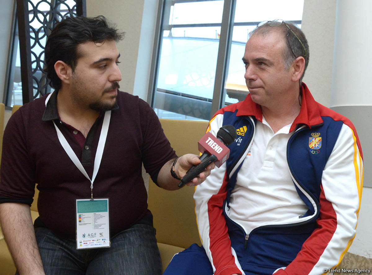 İspan məşqçi: Azərbaycan batut gimnastikası üzrə Dünya Kubokuna çox gözəl hazırlaşıb (FOTO)