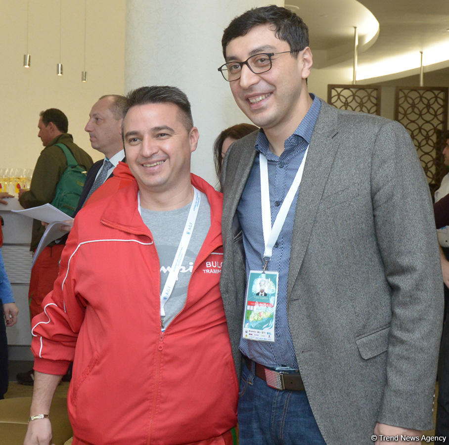 Bakıda batut gimnastikası üzrə Dünya Kubokuna gəlmiş nümayəndə heyəti rəhbərləri və üzvlərinin görüşü olub (FOTO)