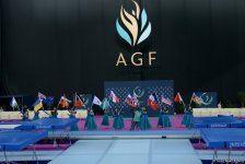 Bakıda batut gimnastikası üzrə FIG Dünya Kuboku yarışlarının açılış mərasimi keçirilib (FOTO)