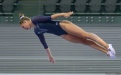 Bakıda batut gimnastikası üzrə FIG Dünya Kubokunun ilk yarış günü start götürüb (FOTO)