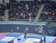 Bakıda batut gimnastikası üzrə FIG Dünya Kubokunun ilk yarış günü start götürüb (FOTO)