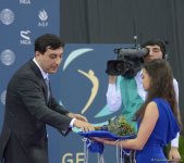 Bakıda batut gimnastikası üzrə Dünya Kuboku finallarının qaliblərinin mükafatlandırma mərasimi keçirilib (FOTO)
