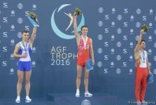 Bakıda batut gimnastikası üzrə Dünya Kuboku finallarının qaliblərinin mükafatlandırma mərasimi keçirilib (FOTO)