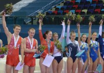 Bakıda batut gimnastikası üzrə Dünya Kuboku finallarının qaliblərinin mükafatlandırma mərasimi keçirilib (FOTO)