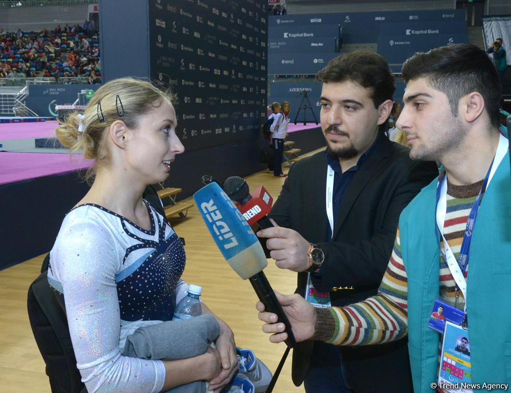 Belaruslu gimnast: Bakıda Dünya Kubokunda qızıl medal qazanmaq mənim üçün böyük hədiyyədir
