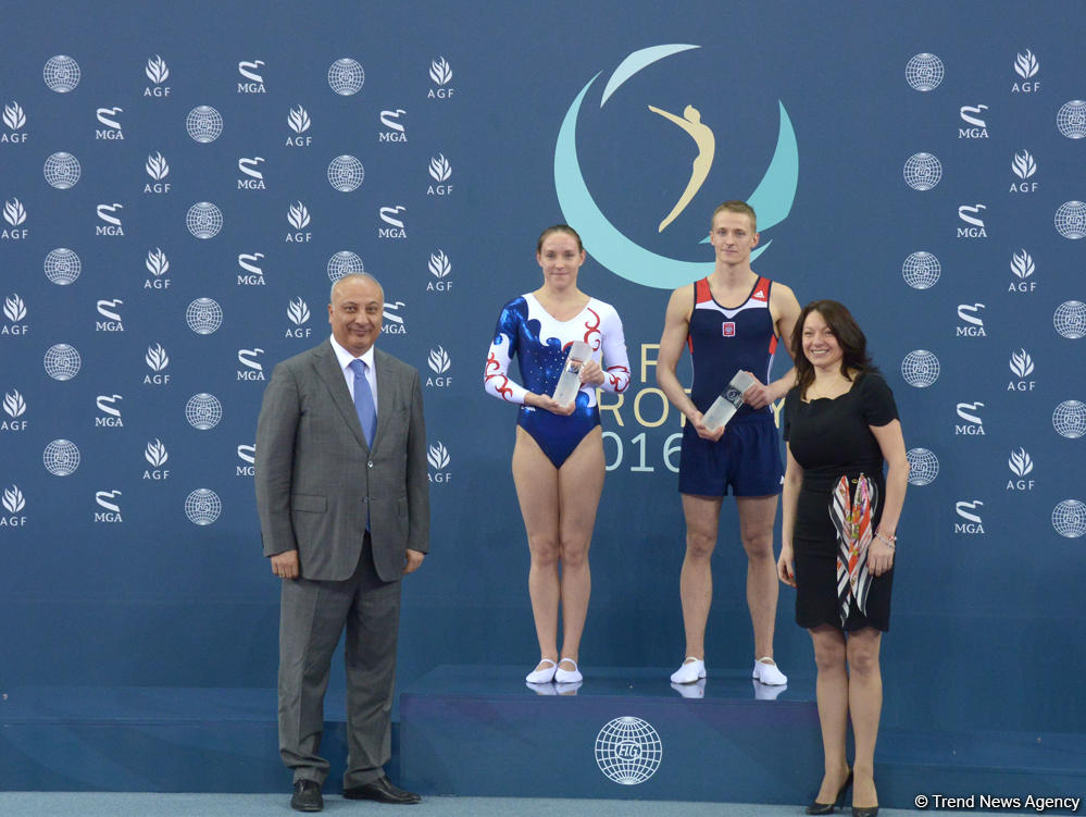 Bakıda batut gimnastikası üzrə Dünya Kuboku finallarının qaliblərinin mükafatlandırma mərasimi keçirilib (FOTO)