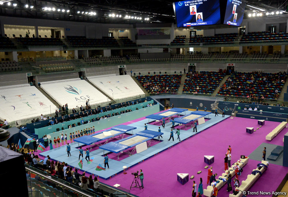 Bakıda batut gimnastikası üzrə FIG Dünya Kubokunun finalları start götürüb (FOTO)