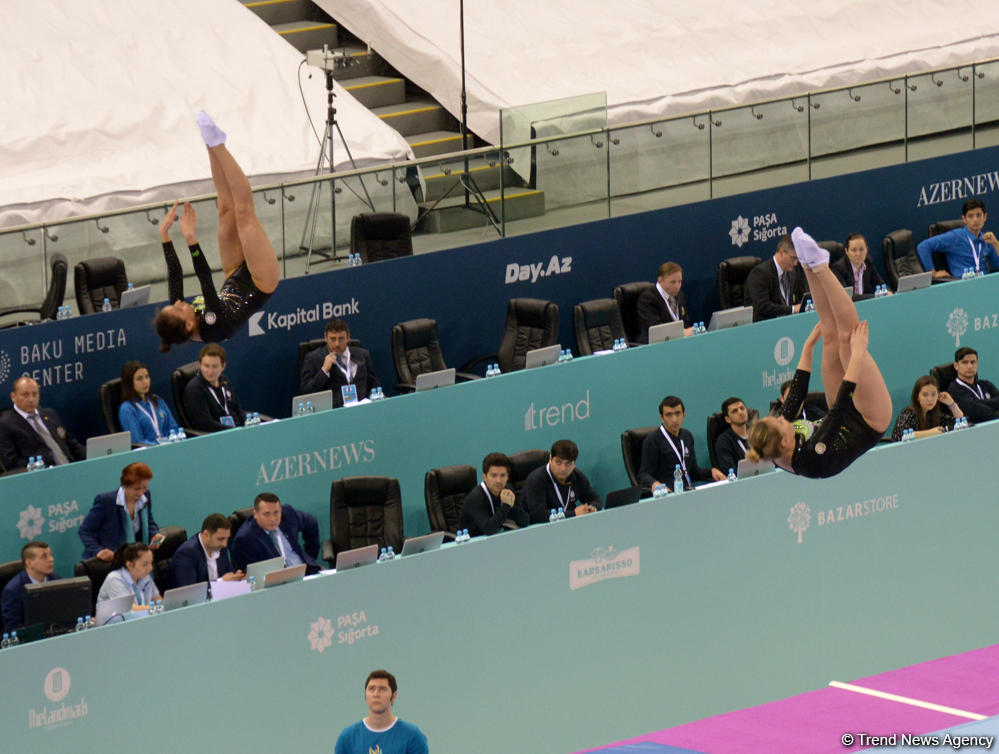 Bakıda batut gimnastikası üzrə FIG Dünya Kubokunun finalları start götürüb (FOTO)