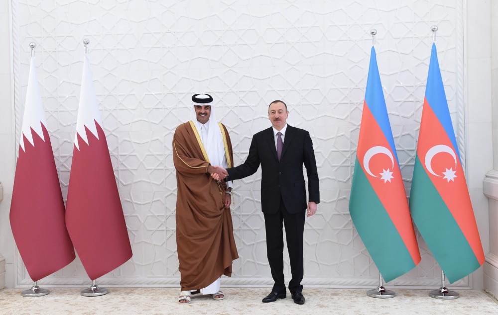Qətər Dövlətinin Əmirinin rəsmi qarşılanma mərasimi olub (FOTO)