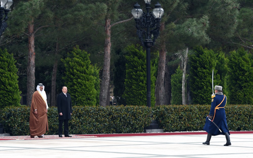 Qətər Dövlətinin Əmirinin rəsmi qarşılanma mərasimi olub (FOTO)