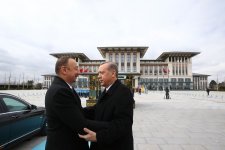 Prezident İlham Əliyevin Ankarada rəsmi qarşılanma mərasimi olub (FOTO)