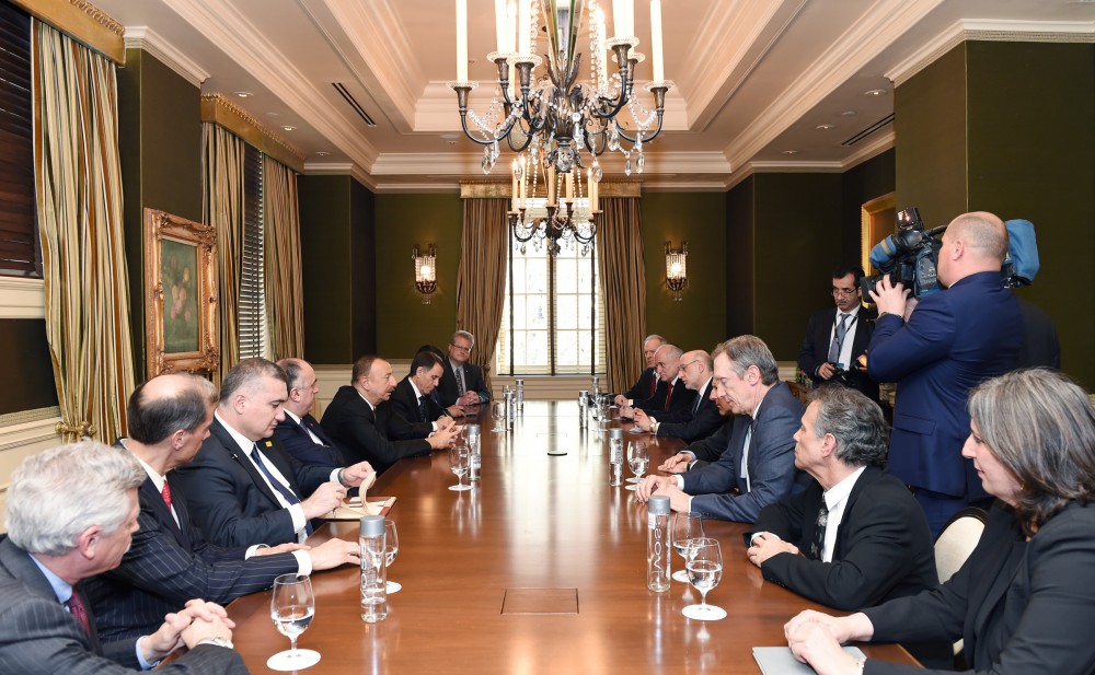 Azərbaycan Prezidenti İlham Əliyev ABŞ-dakı yəhudi təşkilatlarının rəhbərliyi ilə görüşüb (FOTO)