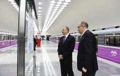 İlham Əliyev Bakı Metropoliteninin yeni xəttinin  “Avtovağzal” və “Memar Əcəmi” stansiyalarının açılışında iştirak edib (FOTO)