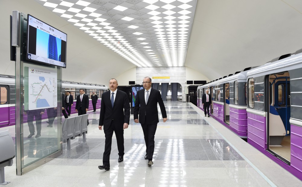 İlham Əliyev Bakı Metropoliteninin yeni xəttinin  “Avtovağzal” və “Memar Əcəmi” stansiyalarının açılışında iştirak edib (FOTO)