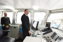 Prezident İlham Əliyev sərnişin gəmilərinin istismara verilməsi mərasimində iştirak edib (FOTO)