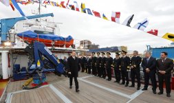 Prezident İlham Əliyev sərnişin gəmilərinin istismara verilməsi mərasimində iştirak edib (FOTO)