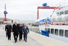 Prezident İlham Əliyev sərnişin gəmilərinin istismara verilməsi mərasimində iştirak edib (FOTO)
