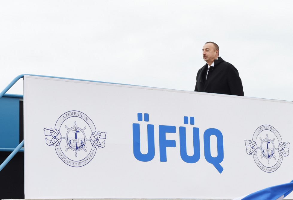 Prezident İlham Əliyev sərnişin gəmilərinin istismara verilməsi mərasimində iştirak edib (FOTO)
