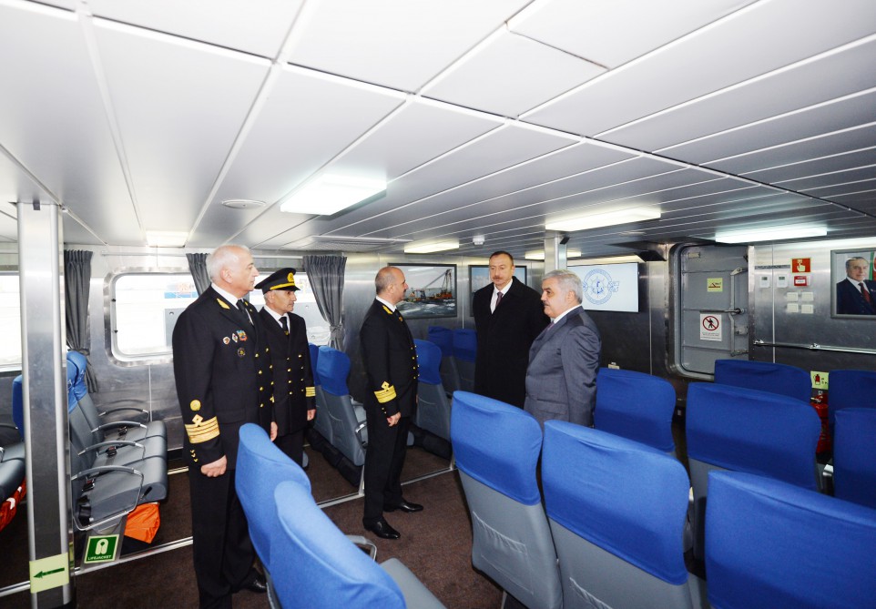 Prezident İlham Əliyev sərnişin gəmilərinin istismara verilməsi mərasimində iştirak edib (FOTO)