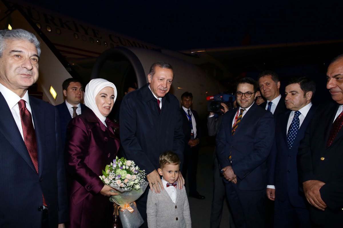 Rəcəb Tayyib Ərdoğan Azərbaycana səfərə gəlib (FOTO)