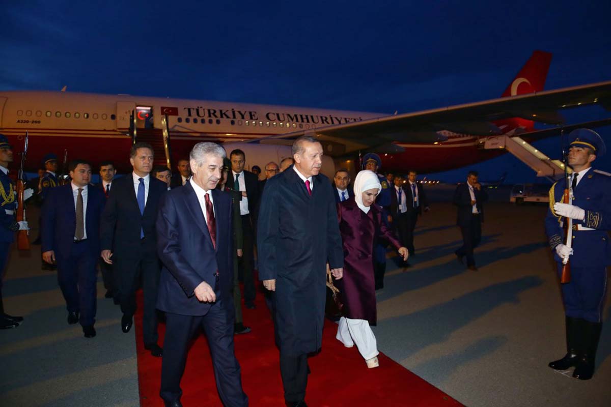 Rəcəb Tayyib Ərdoğan Azərbaycana səfərə gəlib (FOTO)